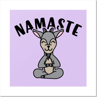 Namaste Goat Yoga Fitness Funny Posters and Art